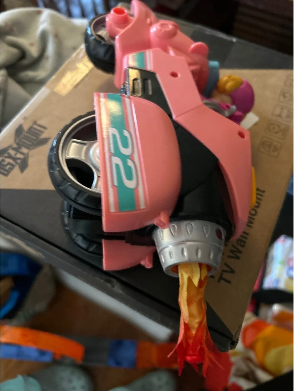 Paw Patrol Skye's Pink Motorcycle Toy with Flames